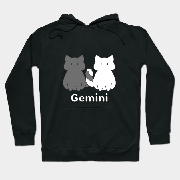 Gemini Cat Zodiac Sign with Text Hoodie by artdorable